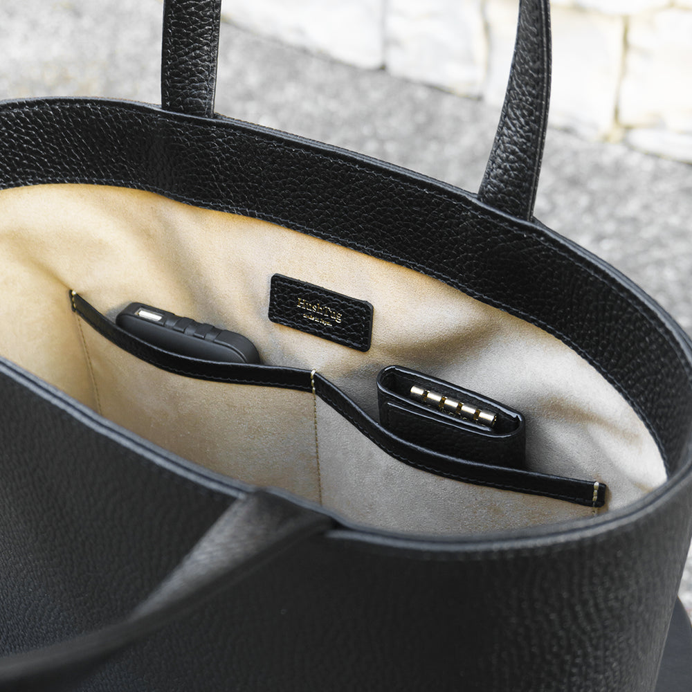 レザーミニトート ブラック – HushTug