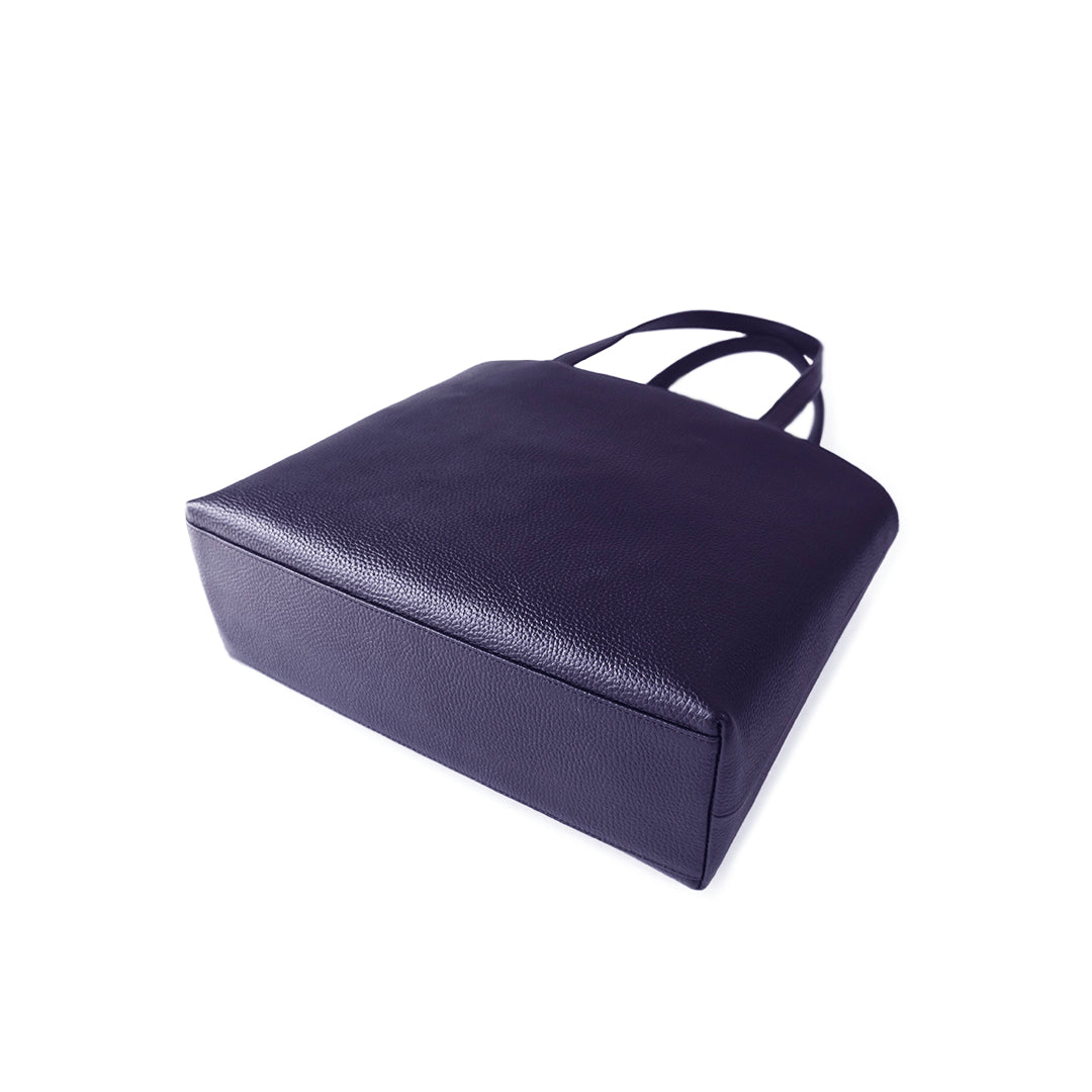 Navy Leather Tote