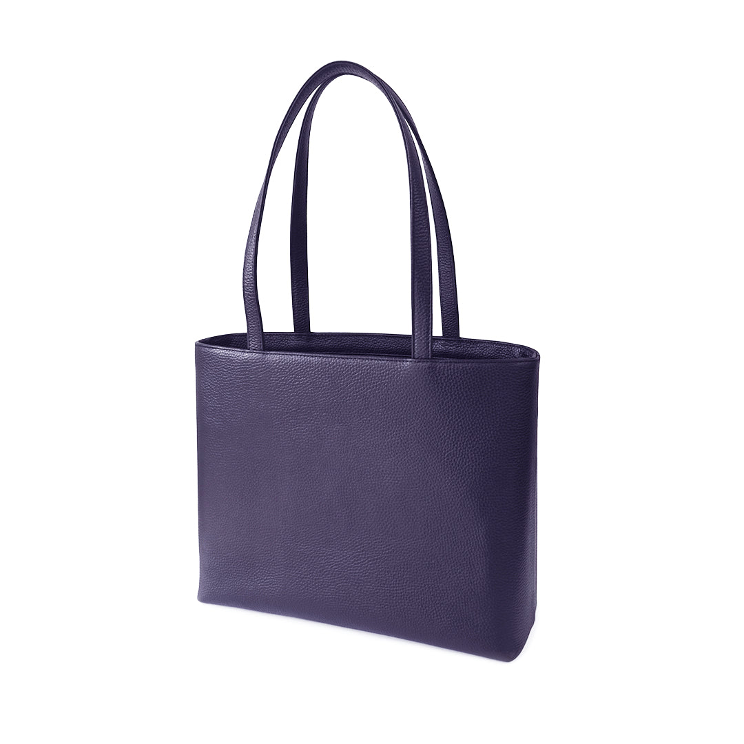 Navy Leather Tote