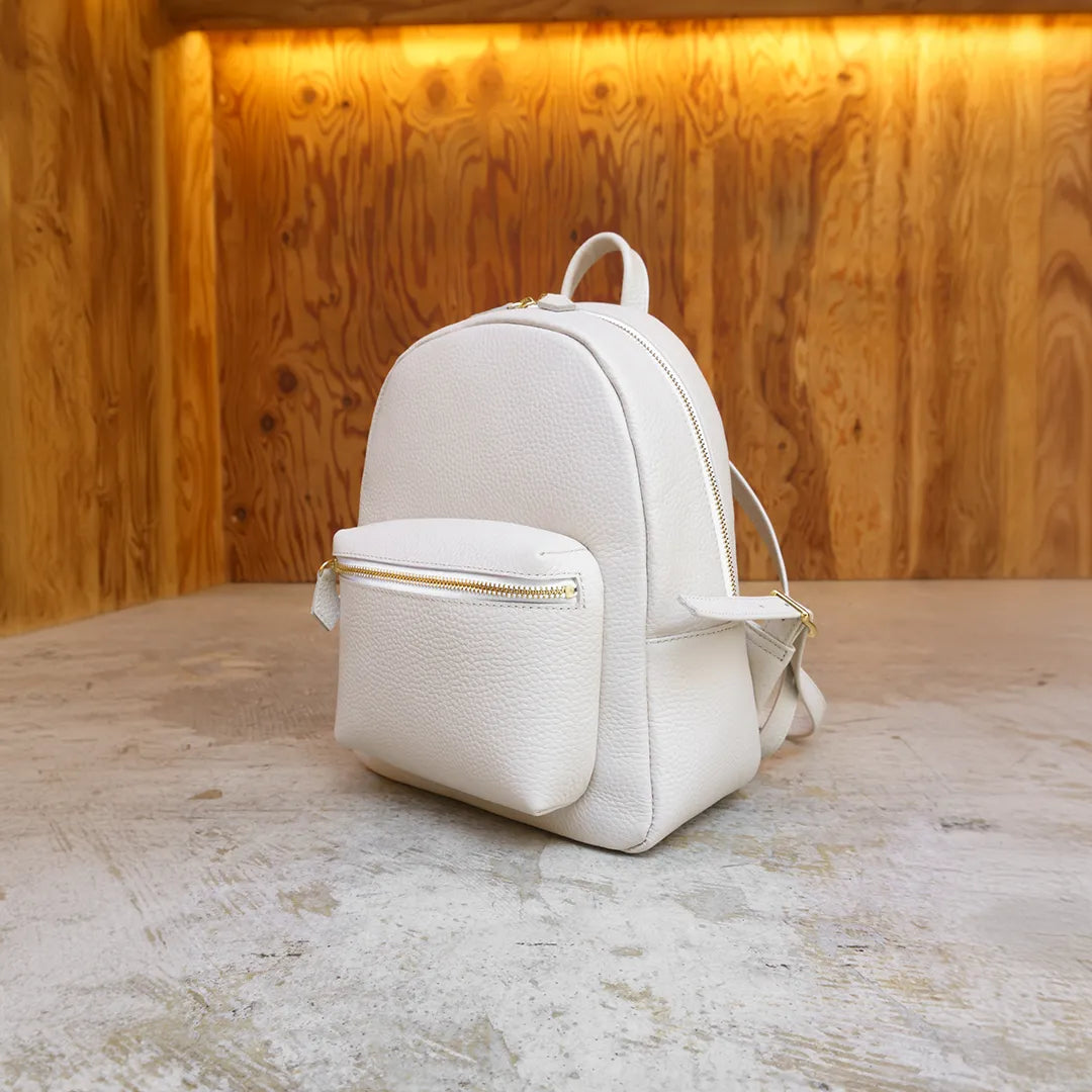［新古品］レザーミニリュック ピンクベージュ