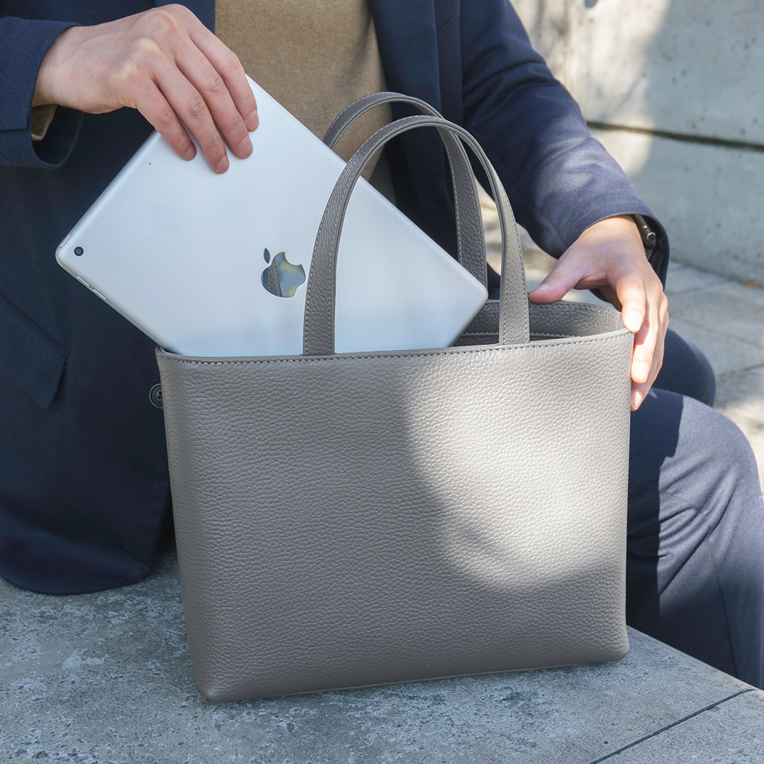 拉鍊迷你托特包，深灰色