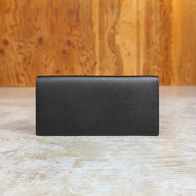 ピュアシュリンクレザー ロングウォレット ブラック – HushTug ピュアシュリンクレザー ロングウォレット ブラック – HushTug