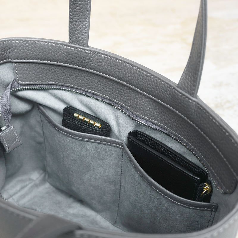 ジップミニトート ダークグレー – HushTug ジップミニトート ダークグレー – HushTug