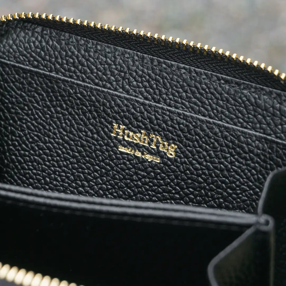 ピュアシュリンクレザー スマートウォレット ブラック – HushTug