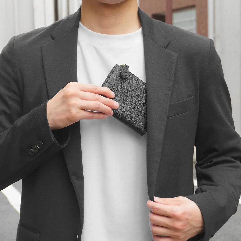 L Zip Wallet Black – HushTug