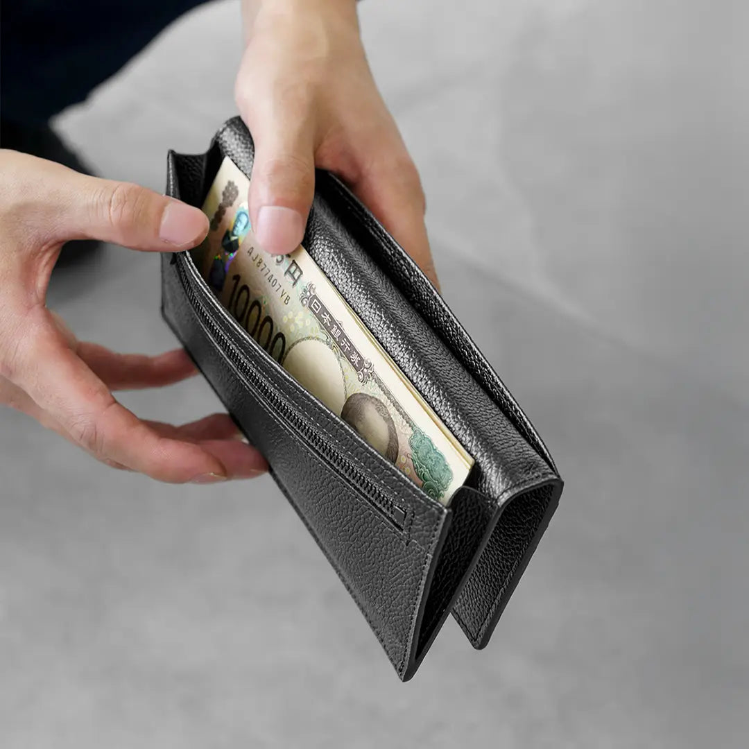 Long Wallet Black Zip