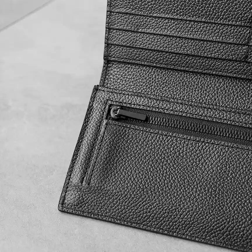 Long Wallet Black Zip