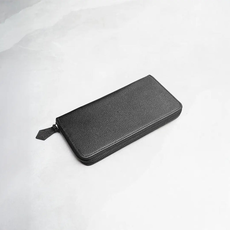 ラウンドジップウォレット ブラックジップ