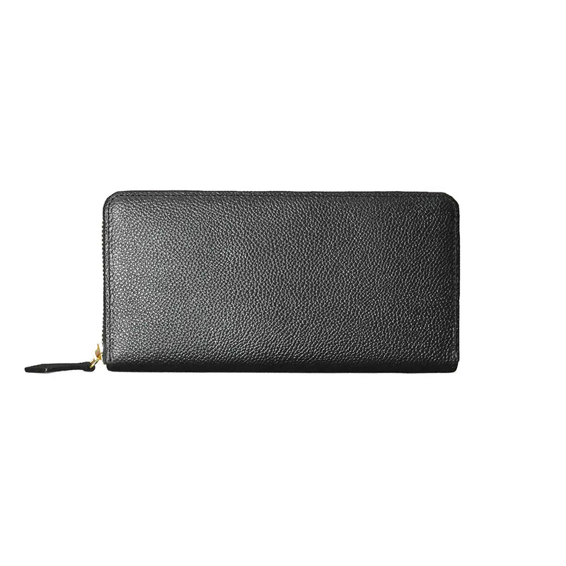 ピュアシュリンクレザー ラウンドジップウォレット ブラック – HushTug ピュアシュリンクレザー ラウンドジップウォレット ブラック – HushTug