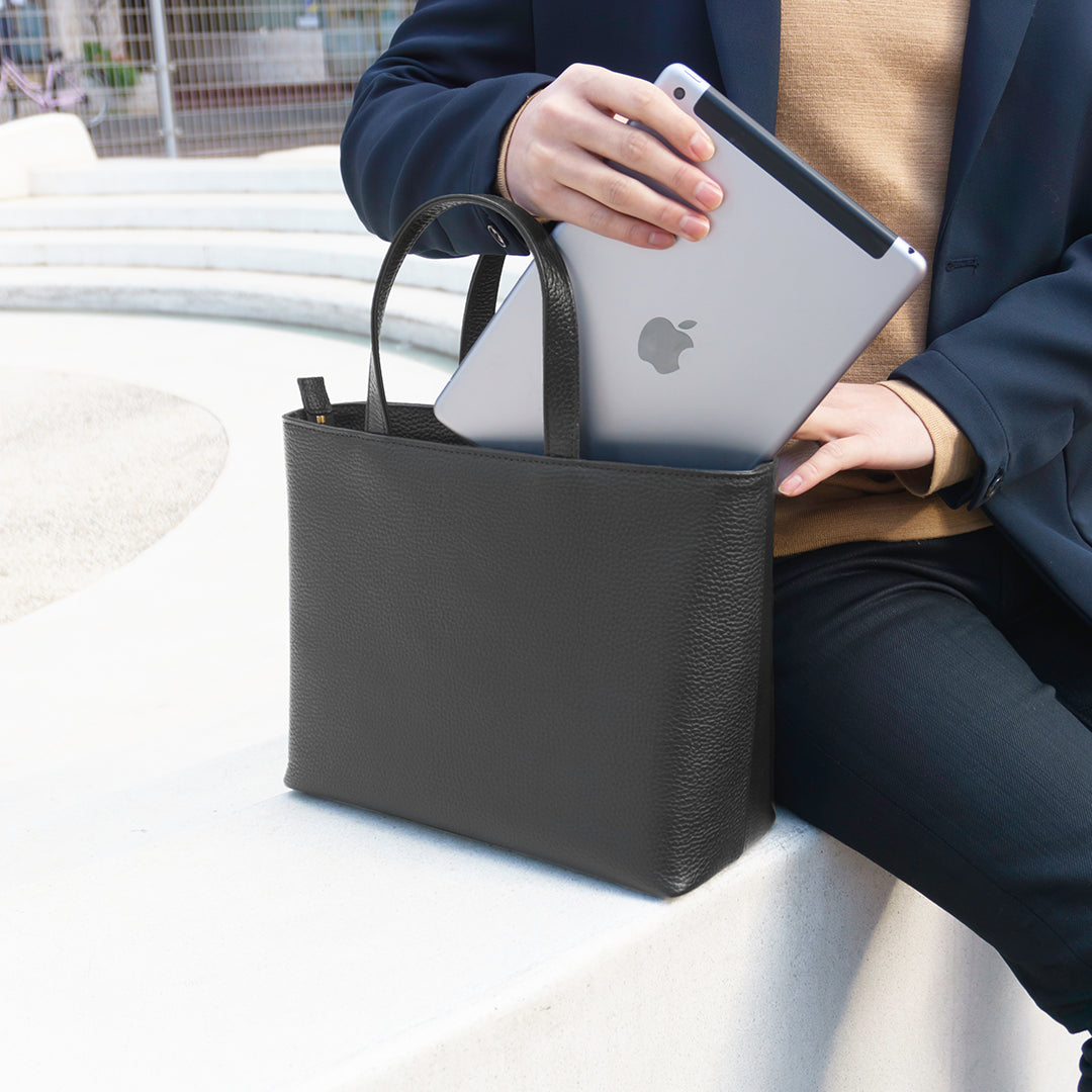 [New] Zip Mini Tote, Black