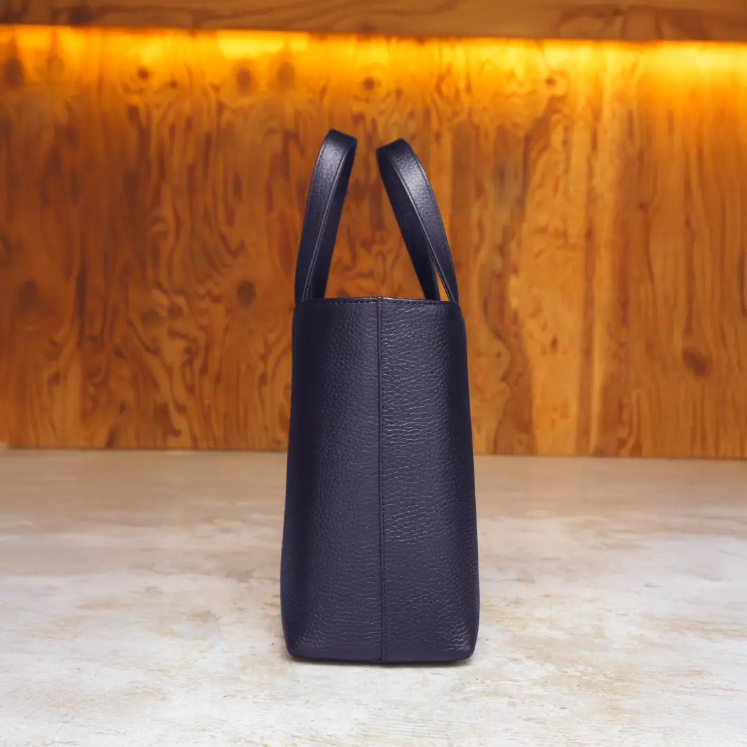 Navy Zip Mini Tote