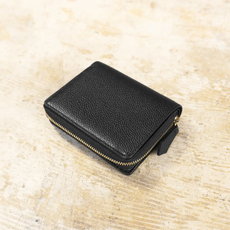 Pure Shrink Leather Medium Wallet Black