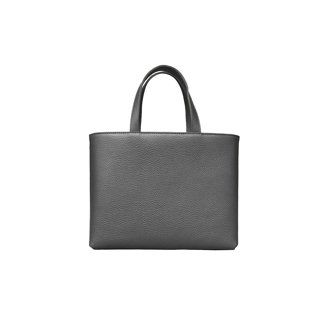 【美品】ハッシュタグ Hush Tug ジップミニトート トープ ジップミニトート ダークグレー
