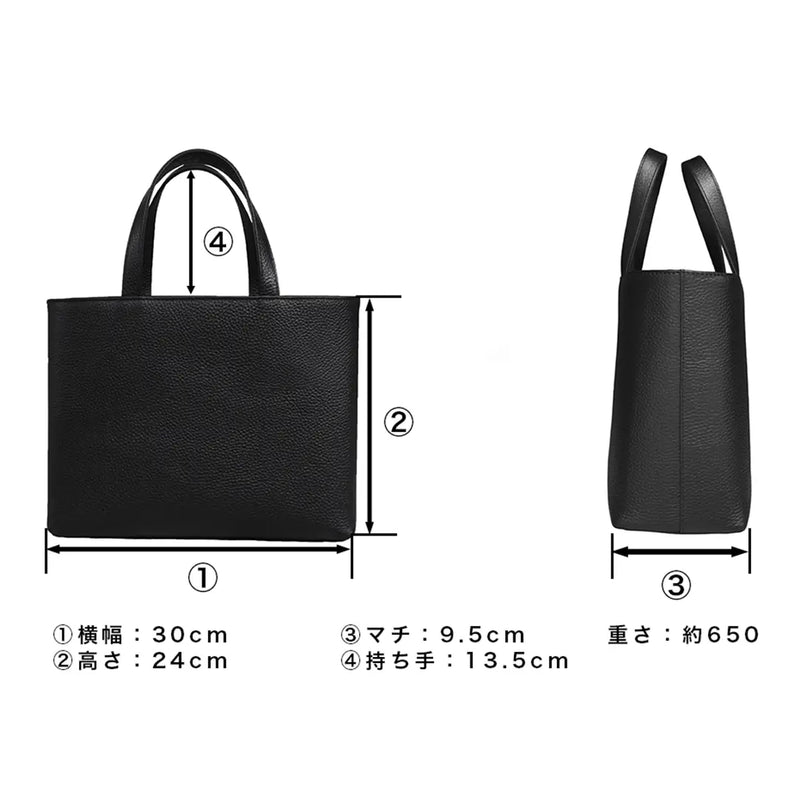 レザーミニトート ブラック