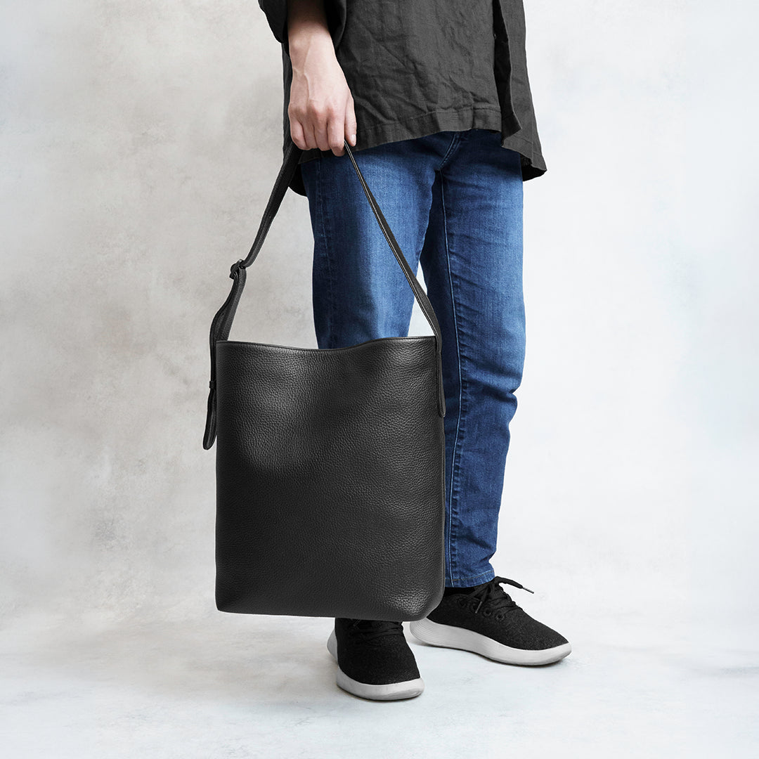 Leather Tote Black
