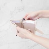 二つ折りウォレット ピンクベージュ