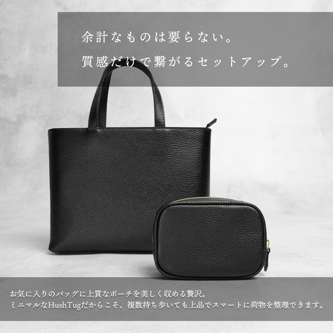 スクエアポーチ ブラック