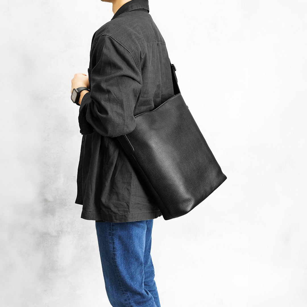 Leather Tote Black