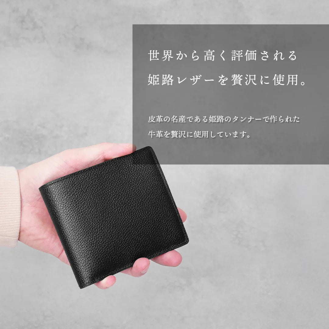 ［新古品］ピュアシュリンクレザー オールインウォレット ブラック