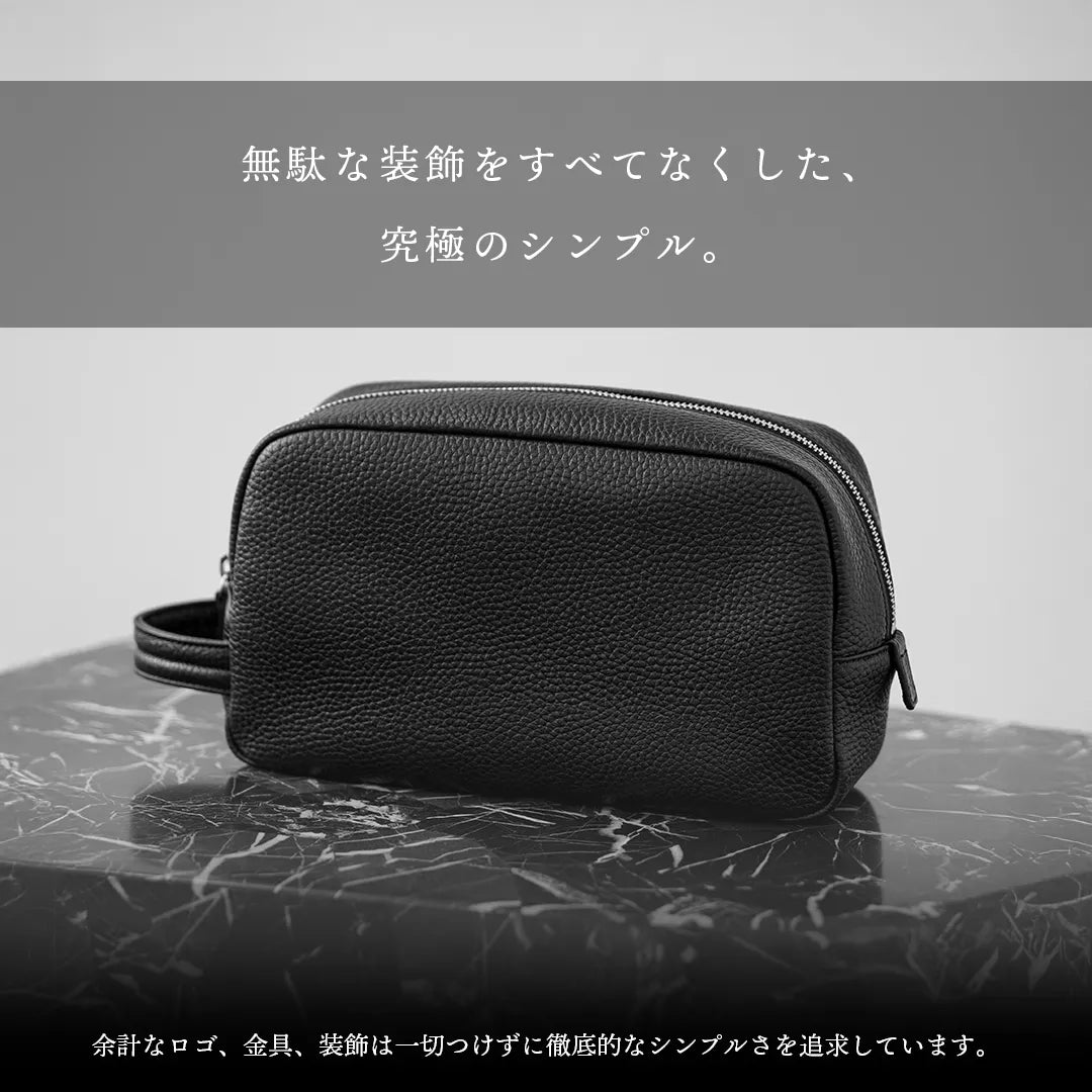 ［新古品］レザーサードバッグ ブラック