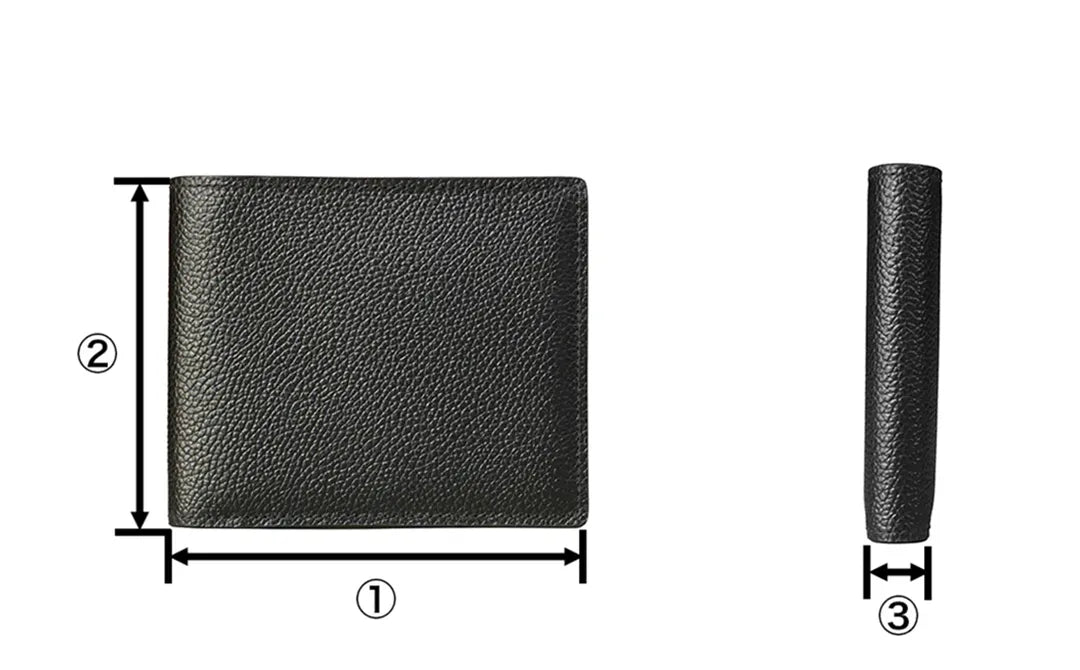 ピュアシュリンクレザー ビルウォレット ブラック