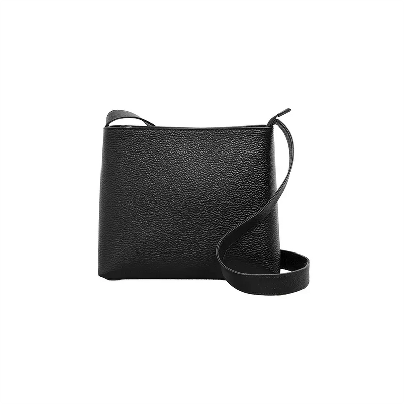Leather Shoulder Bag Black