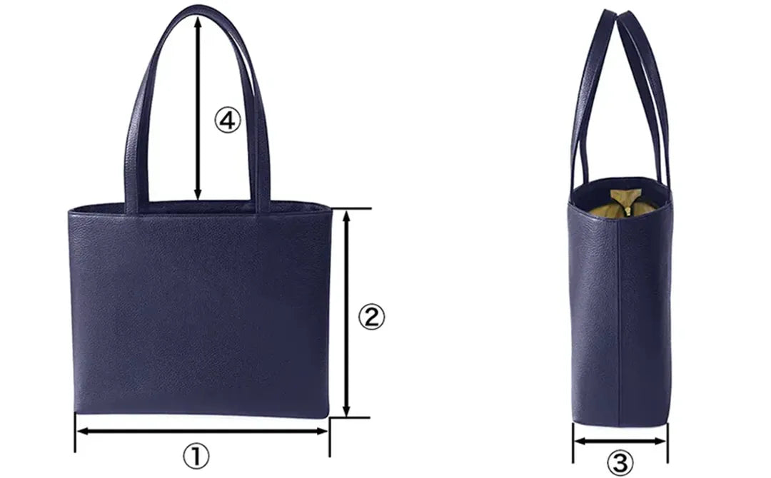 海軍藍皮革托特包