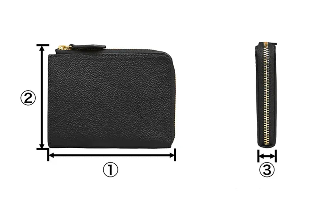 L Zip Wallet Black