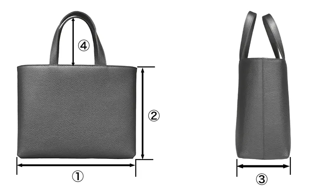 ジップミニトート ダークグレー