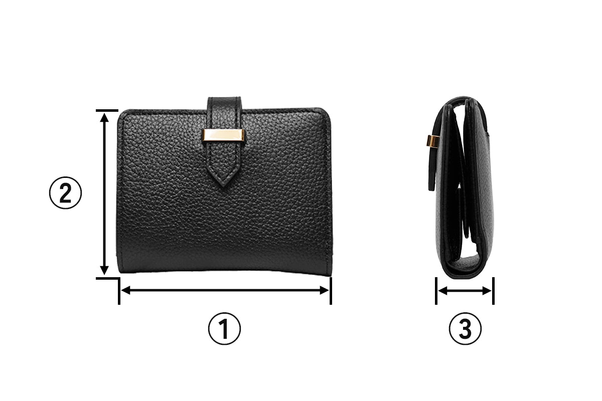 二つ折りウォレット ブラック