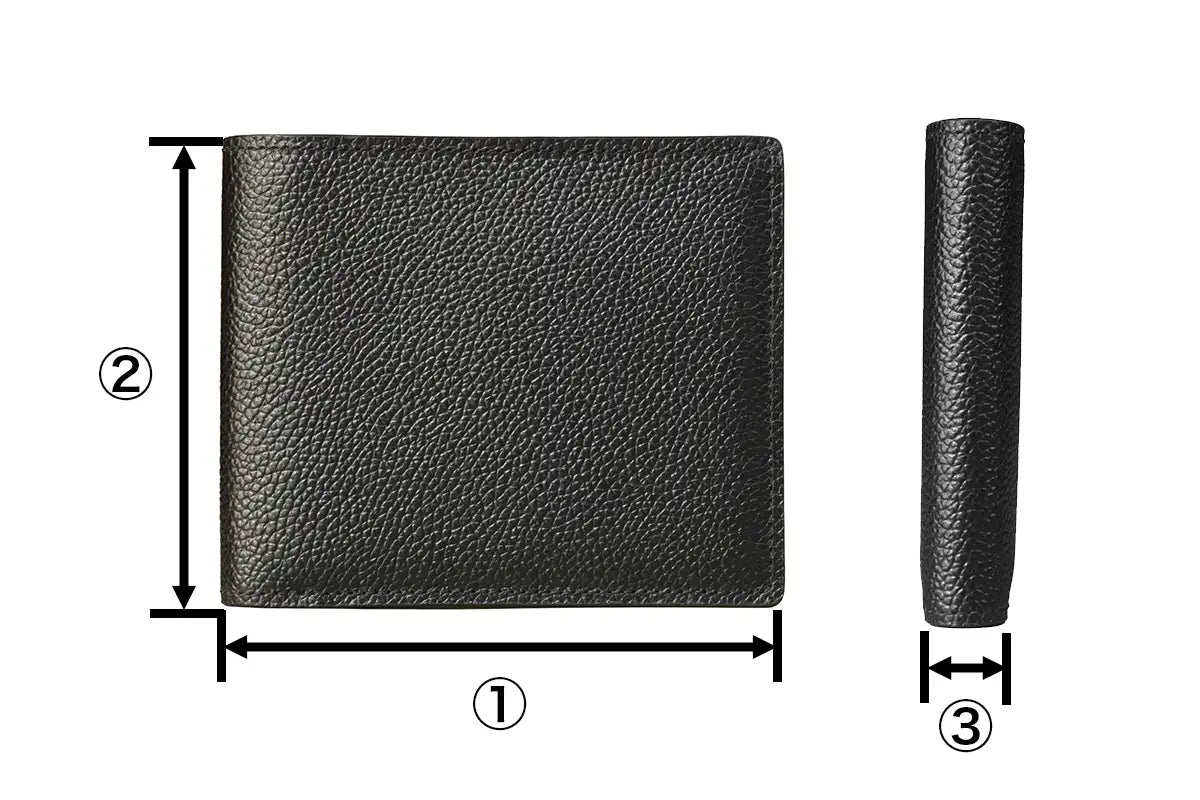 ピュアシュリンクレザー オールインウォレット ブラック