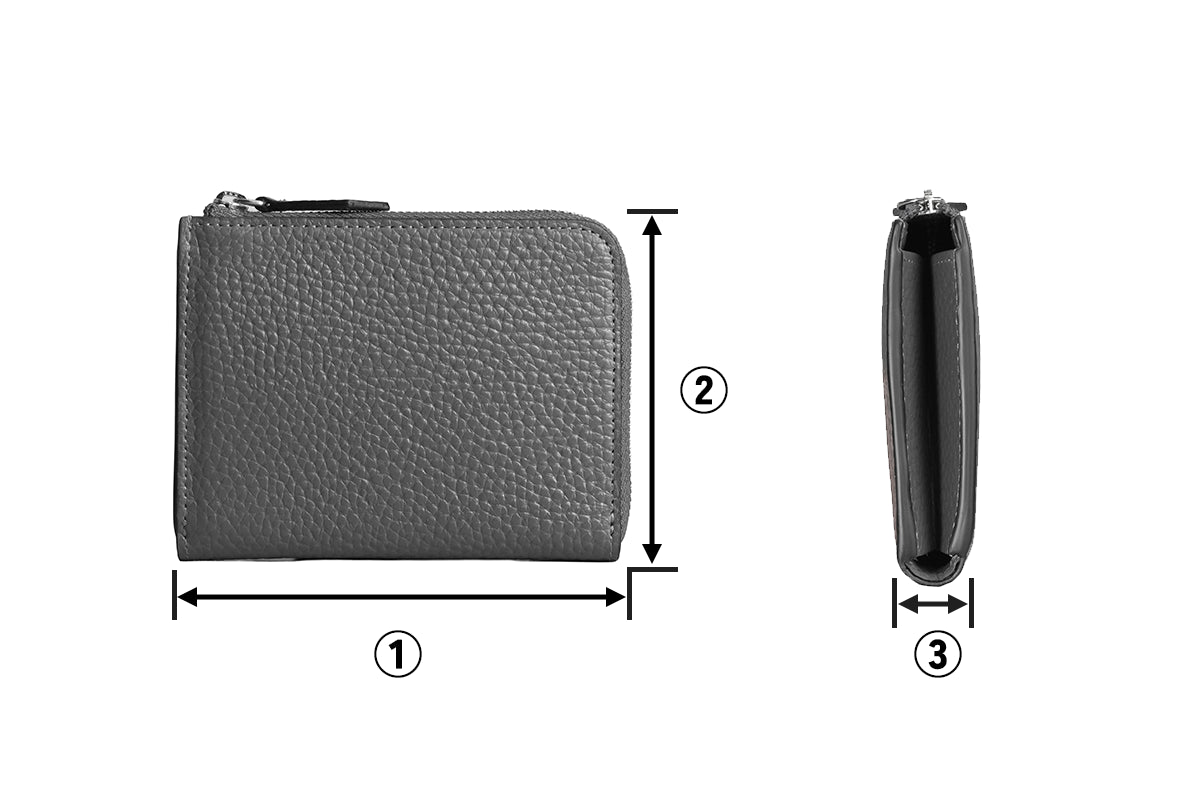 L-zip wallet dark gray